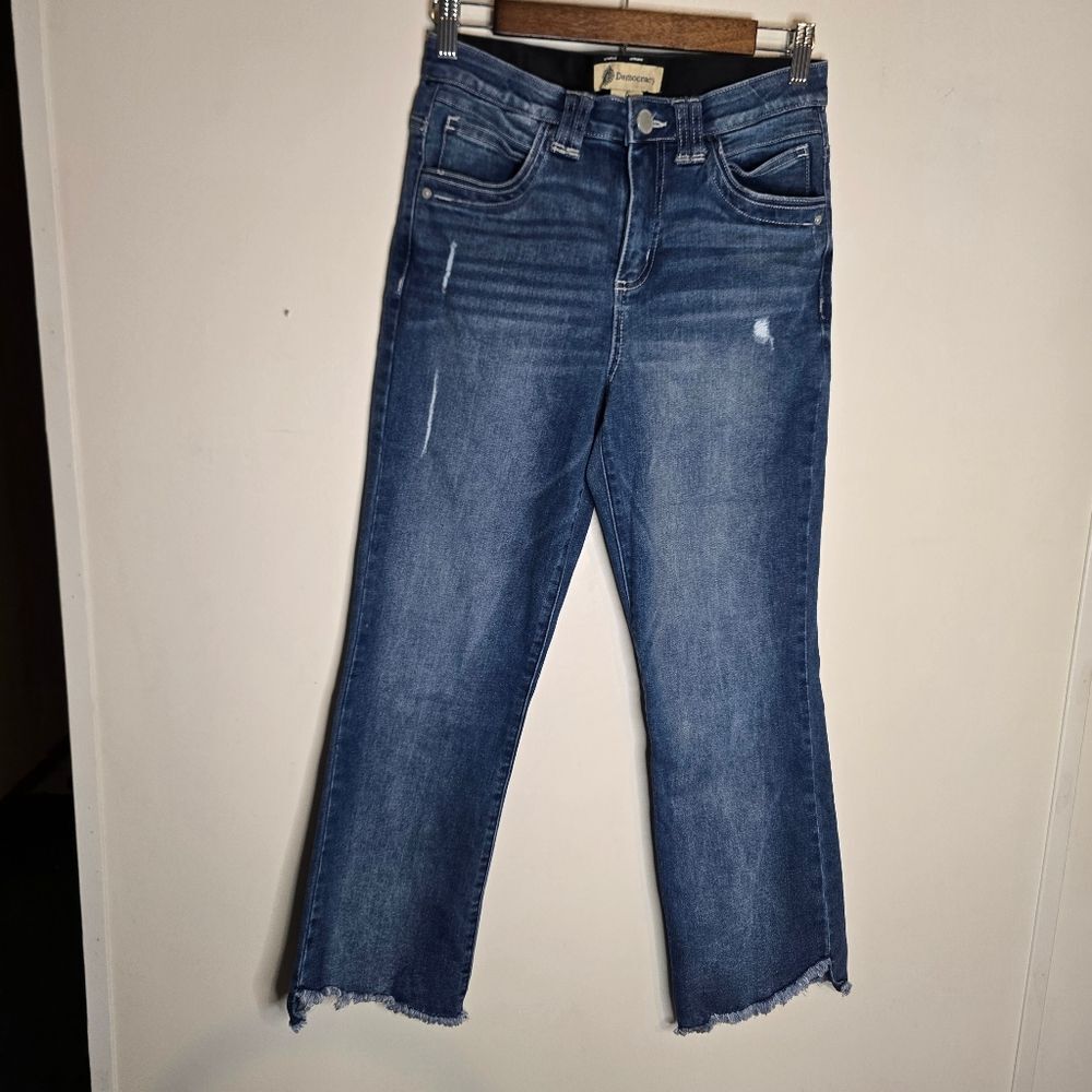 Democracy "Ab"solution Straight Jeans Distressed Womens Size 6